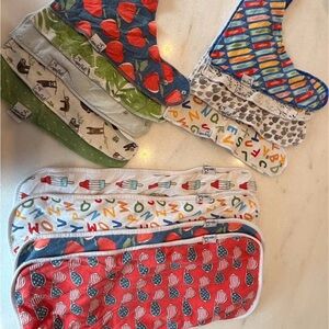 Copper pearl bibs and burp cloths